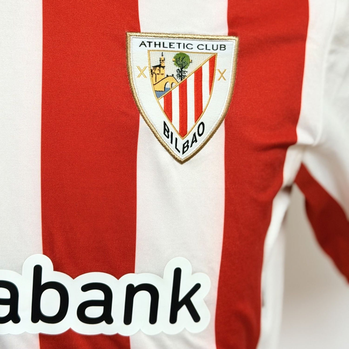 Vista ampliada del escudo del Athletic Club Bilbao