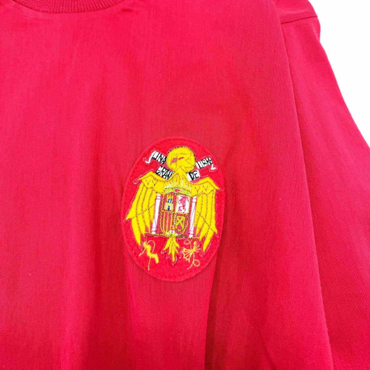 Plano detalle del escudo con aguila de San Juan. Cuello redondo