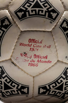 Leyenda en dos idiomas de Balón oficial Copa Mundial 1986
