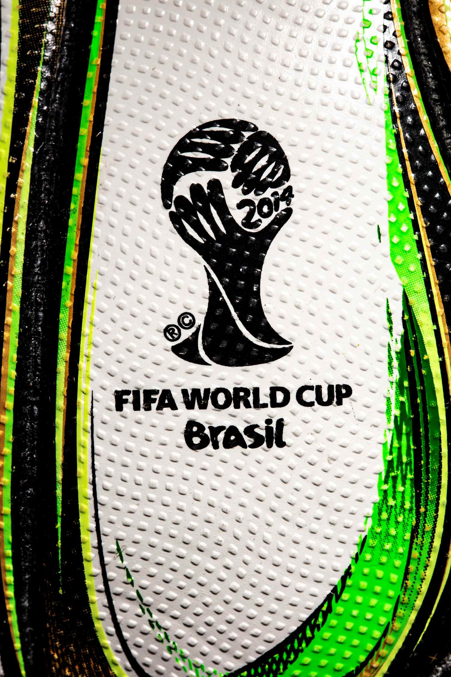Foto ampliada del logo FIFA World Cup Brasil 2014.
