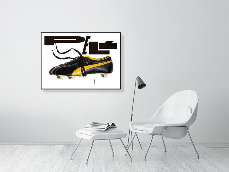 Fotografía de la obra con marco negro y en tamaño 70x100cm