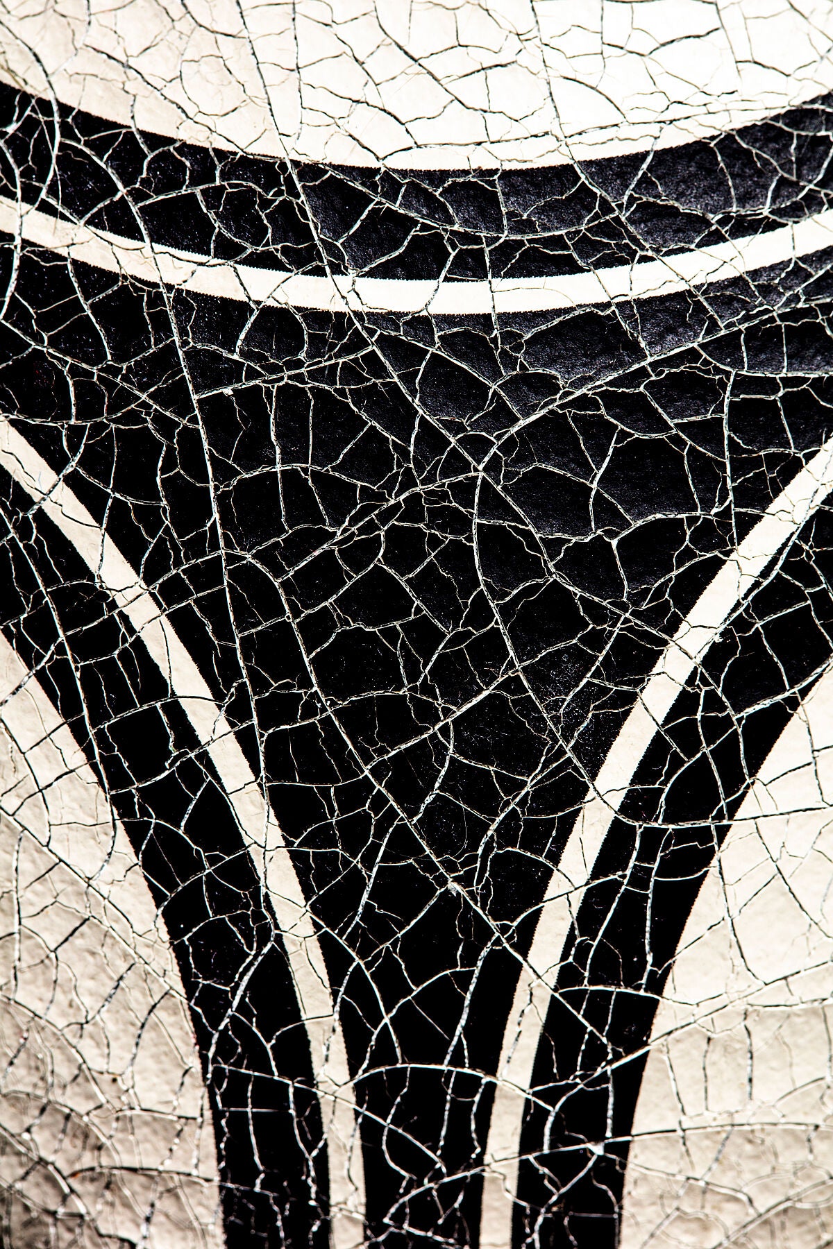 Plano detalle de una triada del balón Tango España de 1982.