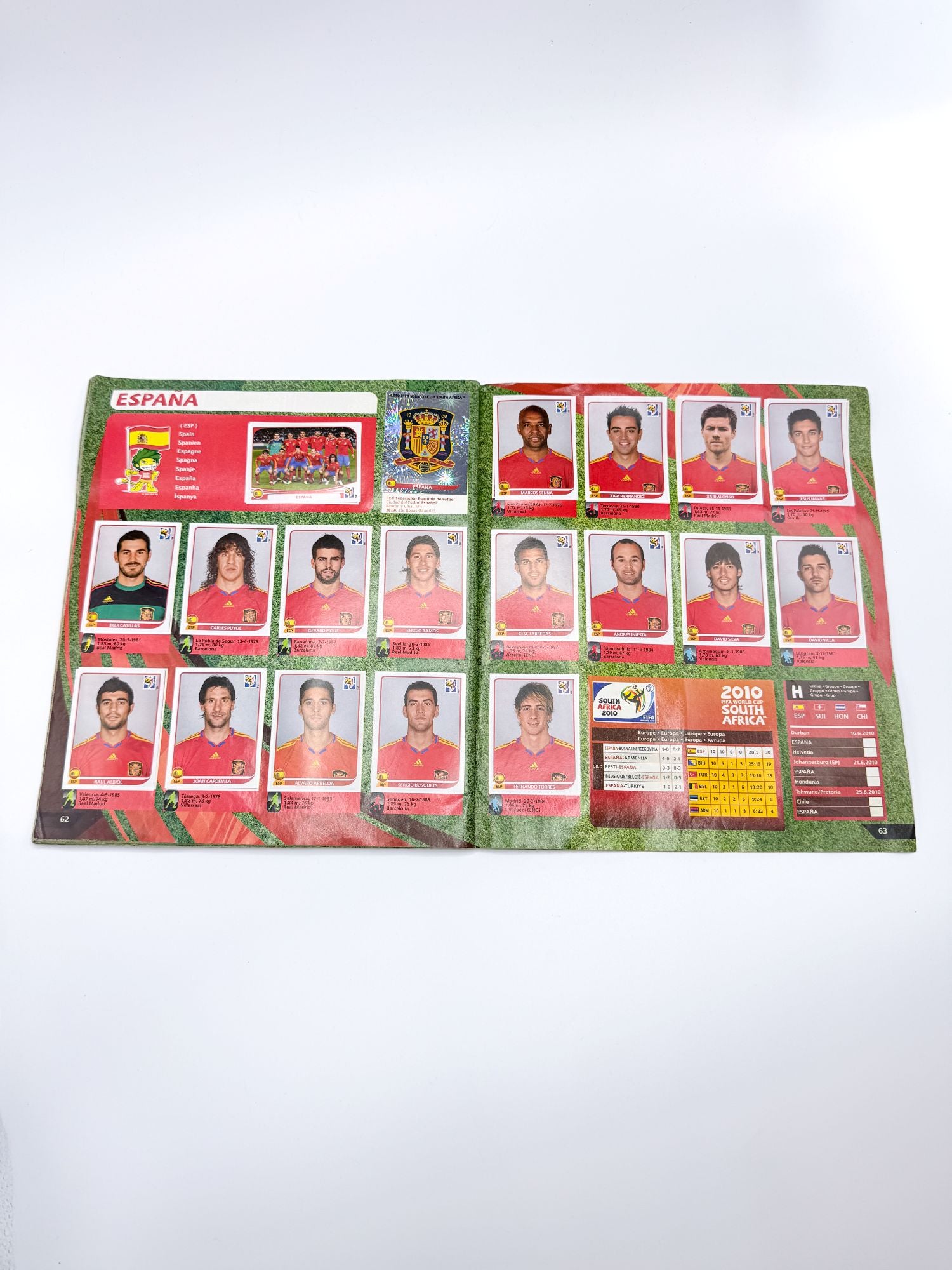 Vista de la selección española. Campeona del mundial.